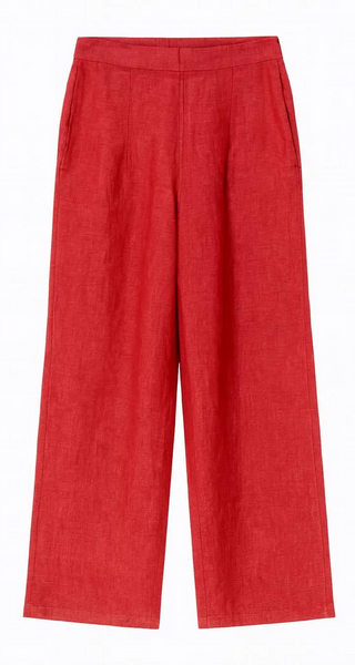 DAY PURE NATURAL LINEN PLEATED WAIST FLOOD PANTS P C Crafts