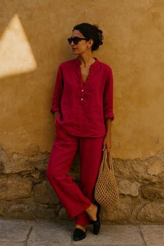Lucia Pure Natural Linen Co-ord Set