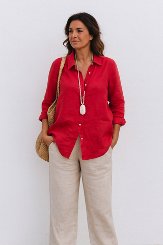 NARLA PREMIUM NATURAL LINEN CLASSIC SHIRT P C Crafts