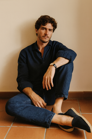 FABULOUS! RIVIERA Men Linen Shirt Navy — Where Mediterranean Elegance Meets Modern Menswear