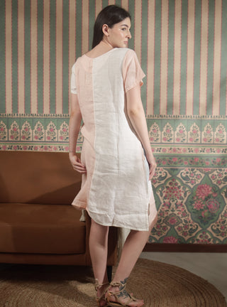 ARIA PURE NATURAL LINEN SLEEVE DRESS