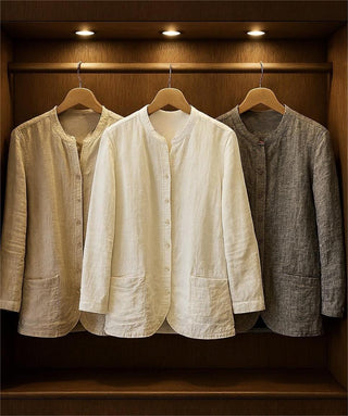 SOPHIA LINEN FULL SLEEVE JACKET